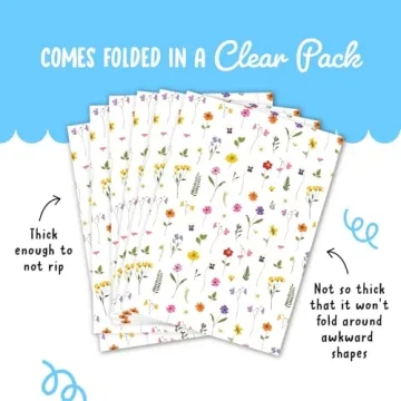 Floral Wrapping Paper Set - Eco-Friendly Gift Wrap Sheets