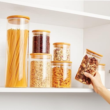 Vtopmart Glass Storage Jars: 7 Pack Airtight Canisters