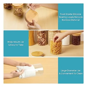 Vtopmart Glass Storage Jars: 7 Pack Airtight Canisters