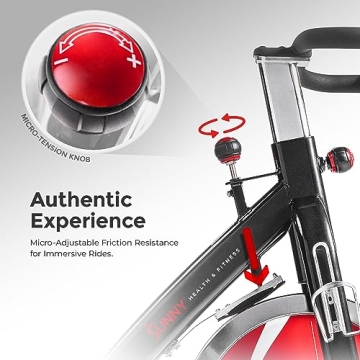 Sunny Indoor Cycling Bike with 49 LB Flywheel and Comfort Features