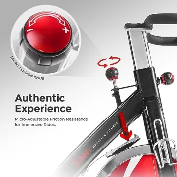 Sunny Indoor Cycling Bike with 49 LB Flywheel and Comfort Features
