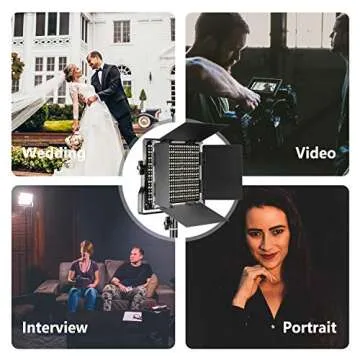 Neewer 2 Pieces Bi-color 660 LED Video Light with Stand and Softbox Kit