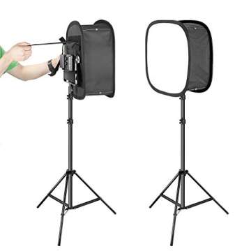 Neewer 2 Pieces Bi-color 660 LED Video Light with Stand and Softbox Kit: (2)3200-5600K CRI96+ Dimmable Light with U Bracket and Barndoor (2)Light Stand (2)Softbox for Studio Photography Video Shooting