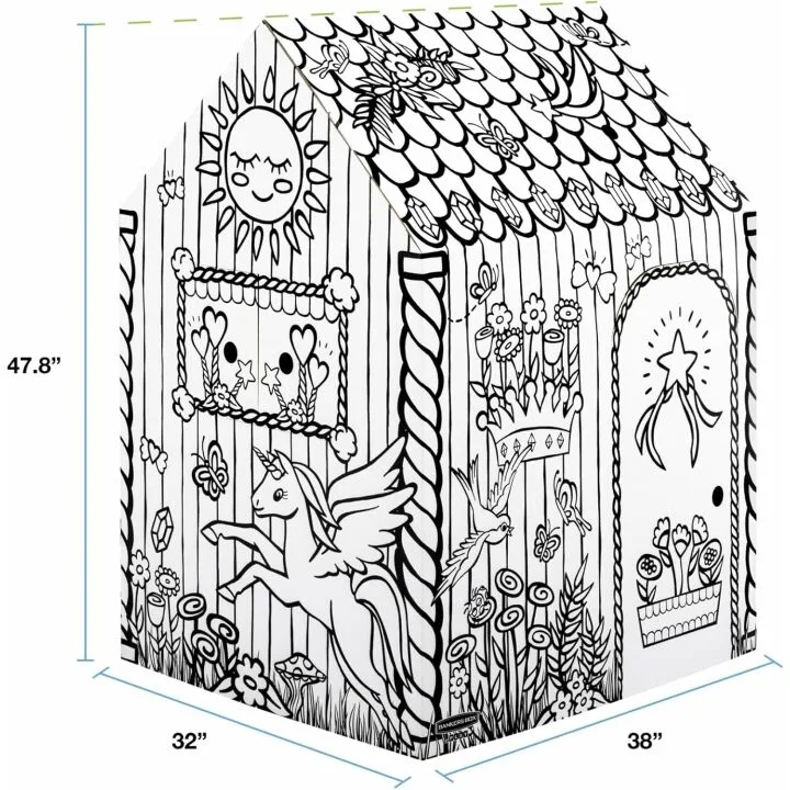 Unicorn Playhouse for Kids - Bankers Box Fun