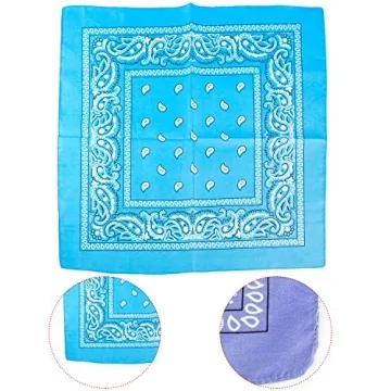 20 Pcs Assorted Paisley Cowboy Bandanas Polyester Headbands