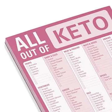 Knock Knock All Out Of Pad (Keto), Keto Diet Grocery List Note Pad