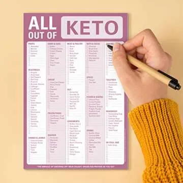 Knock Knock All Out Of Pad (Keto), Keto Diet Grocery List Note Pad