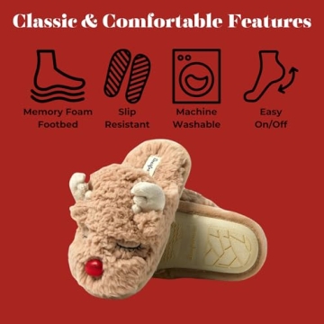 Dearfoams Family Holiday Turkey Slippers for Kids & Adults