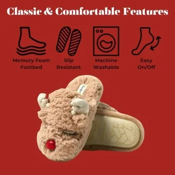 Dearfoams Family Holiday Turkey Slippers for Kids & Adults