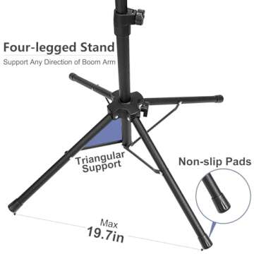 Adjustable Mic Stand with Tablet Holder for All Use