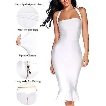 Stylish Women's Halter Bandage Dress for Parties & Weddings