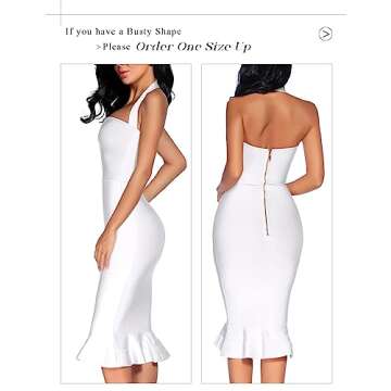Stylish Women's Halter Bandage Dress for Parties & Weddings