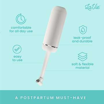 LaVie Peri Bottle for Postpartum Care, Portable Bidet, Upside Down Spray Bottle for Relief, Tears, a...