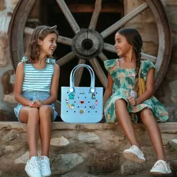 CHARIBEA Nurse Charms for Bogg Bag, Nurse Themed, Compatible with Simply Southern Beach Tote, 9pcs Beach Bag Charms Rubber Inserts Accessories for Women Girls (Nurse Life)