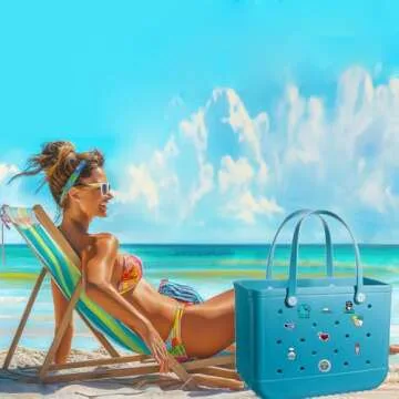 CHARIBEA Nurse Charms for Bogg Bag, Nurse Themed, Compatible with Simply Southern Beach Tote, 9pcs Beach Bag Charms Rubber Inserts Accessories for Women Girls (Nurse Life)