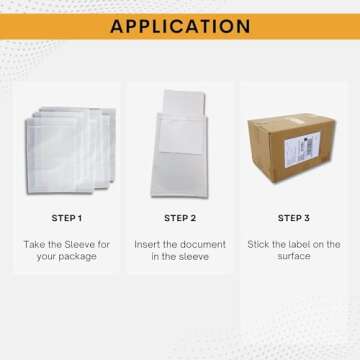 100 Pack 7"x10" Shipping Label Sleeves - Packing Slip Envelope Pouches with Self-Adhesive Peel & Seal - Clear Unprinted Plastic & Waterproof Mailing List Holder Ideal for Invoice, Documents & Labels