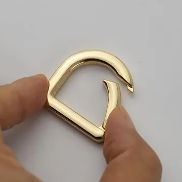 2pcs Semicircle Metal Spring Key Ring for Bags and Crafts