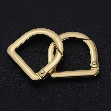 2pcs Semicircle Metal Spring Key Ring for Bags and Crafts