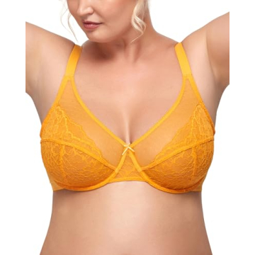 HSIA Minimizer Bras for Women - Full Coverage Underwire Support - Plus Size Lace Bra 34C