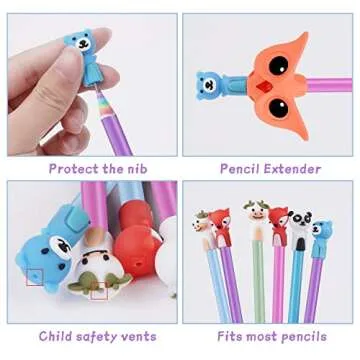 Ainiv Eco-friendly Rainbow Paper Pencils for Creative Minds