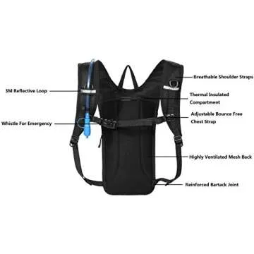 REINOS Hydration Backpack - Lightweight 2L Water Pack