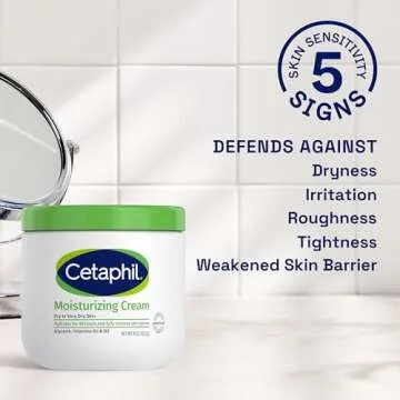 Cetaphil Face & Body Moisturizer, Hydrating Moisturizing Cream for Dry to Very Dry, Sensitive Skin, NEW 3 oz Pack of 3, Fragrance Free, Non-Comedogenic, Non-Greasy