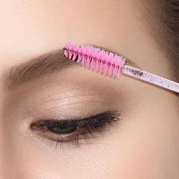 GCQQ 200PCS Crystal Pink Mascara Wands - Lightweight Lash Brushes