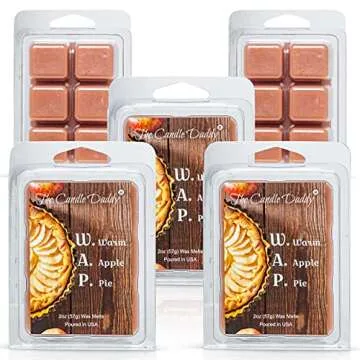 W.A.P. - Warm Apple Pie Scented Melt- Maximum Scent Wax - 1 Pack -2 Ounces- 6 Cubes WAPGreat Unique Funny Gift for Women, Men, BFF, Best Friend, Wife, Mom, Sister, Daughter, Girlfriend Partner