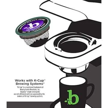 beaniac Organic Full On French Roast, Dark Roast, Single Serve Compostable K Cup Coffee Pods, Organic Arabica Coffee, Keurig Brewer Compatible, 30 Count