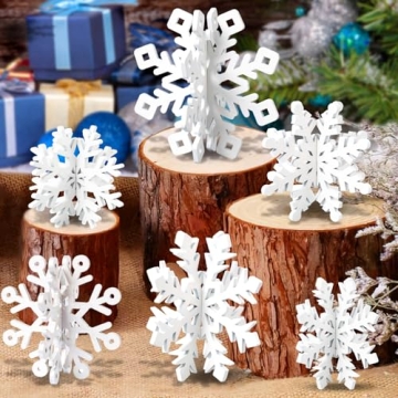 OuMuaMua Snowflake Christmas Table Decorations 12pcs Set