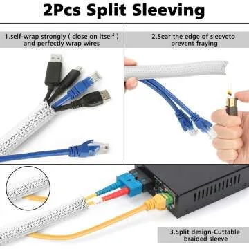 Cord Management Kit for Home and Office Organization