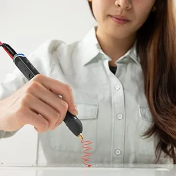 3Doodler Create+ 3D Printing Pen for Teens, Adults & Creators! - Black (2023 Model) - with Free Refill Filaments + Stencil Book + Getting Started Guide