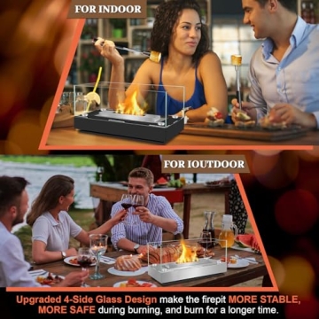 Stylish Tabletop Fire Pit for Indoor Outdoor Use