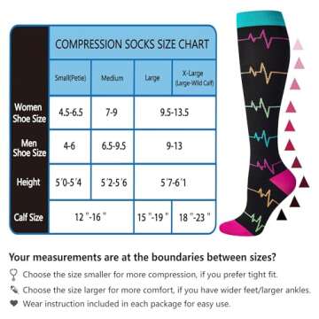 Compression Socks Women and Men, 20-30mmHg, Best for Nurses, Travel, Pregnancy