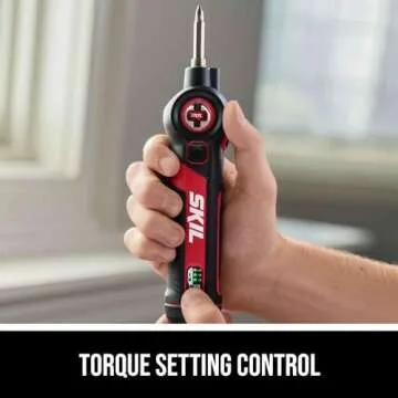 SKIL Twist 2.0 Rechargeable 4V Screwdriver with Pivoting Head, Torque Setting, USB-C Charging Cable & 2PC Bit Set-SD5619-01