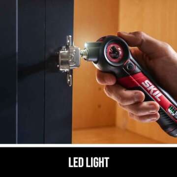 SKIL Twist 2.0 Rechargeable 4V Screwdriver with Pivoting Head, Torque Setting, USB-C Charging Cable & 2PC Bit Set-SD5619-01