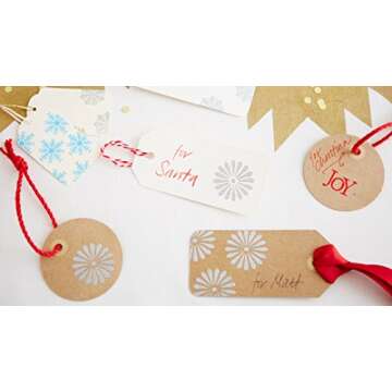 Personalized Stamped and Embossed Christmas Gift Tags | Custom Holiday Touch