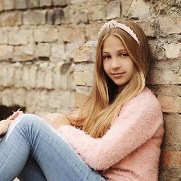 WILLBOND 3 Pieces Pearls Headband Knotted Headband for Women Velvet Pearls Headwear for Woman Hair Accessories (Beige, Pale Mauve, Black)