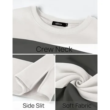 ZESICA Women's Cozy Fall Sweatshirt Stylish Fleece Pullover