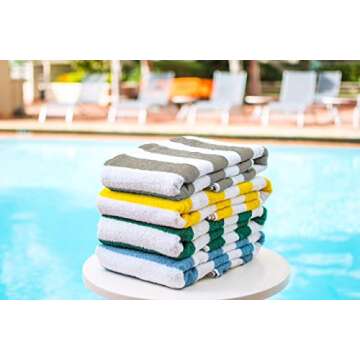 Vibrant 100% USA Cotton Beach Towels for Families
