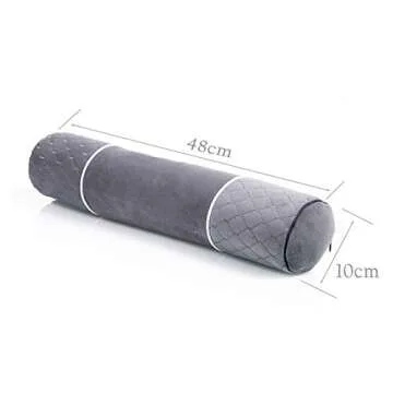 Alibo Gray Bolster Neck Roll Pillow for Pain Relief