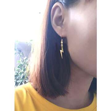 Stylish Lightning Bolt Dangle Earrings for Women - MANZHEN