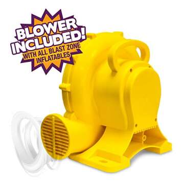 Blast Zone Tropical Splash - Inflatable Water Slide with Blower - Compact - Sets up in Seconds - Spray - Splash Area