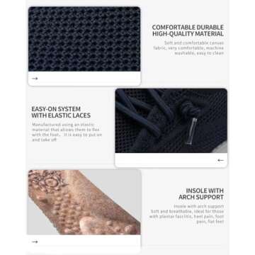 ITAZERO Wide Shoes for Men Loafers Slip-ins Diabetic Shoes Orthopedic Wide Width Walking Big and Tall Shoes with Arch Support (Blue 12)