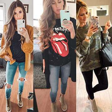 Athlefit Women's Wedge Sneakers Platform Sneakers Wedge Booties Size 6.5 Brown