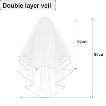 Elegant Echodo Bridal Wedding Veil with Comb for Celebrations