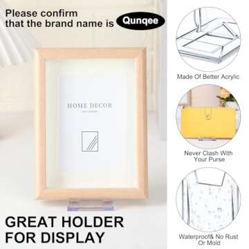 Memorywuu Acrylic Purse Display Stand Set of 6