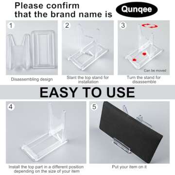 Memorywuu Acrylic Purse Display Stand Set of 6