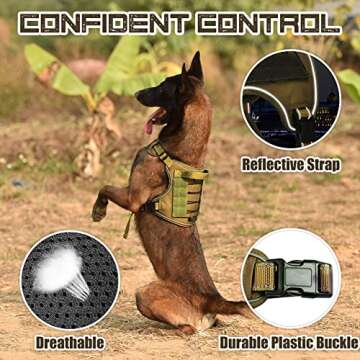 CBBPET Tactical Dog Harness for Comfortable Pet Training