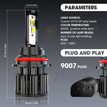 XWQHJW Ford F150 Light Bulbs - High Beam, Fog Lights Kit